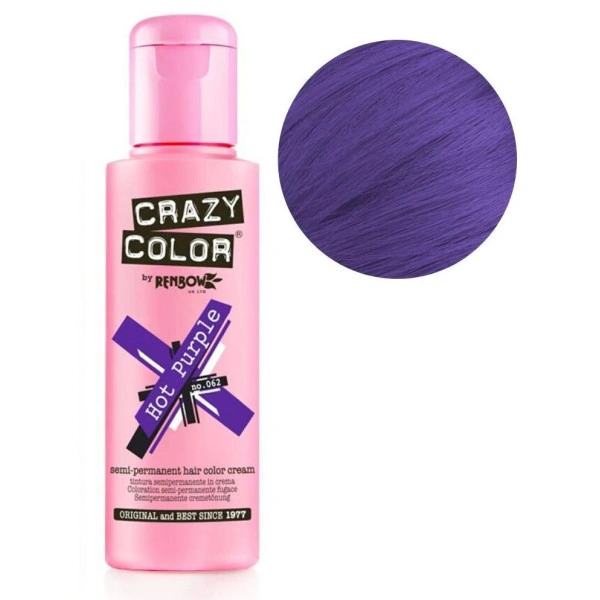 Semi-permanent hair dye Hot Purple CRAZY COLOR 100ML