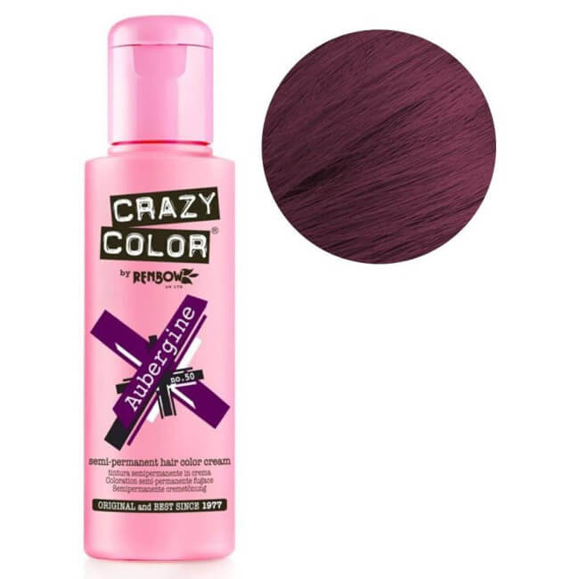 Semi-permanente haarkleuring Aubergine CRAZY COLOR 100ML
