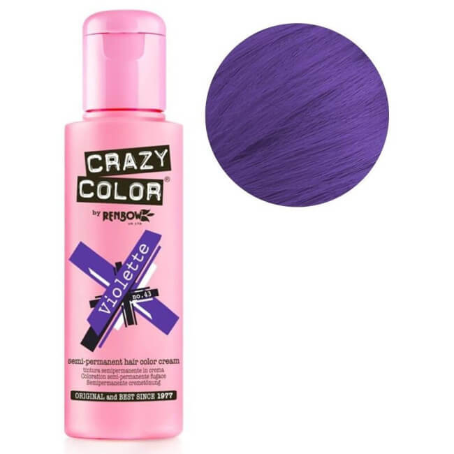 Semi-permanente violette haarkleuring CRAZY COLOR 100ML