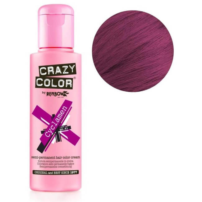 Semi-permanente haarkleuring Cyclamen CRAZY COLOR 100ML.