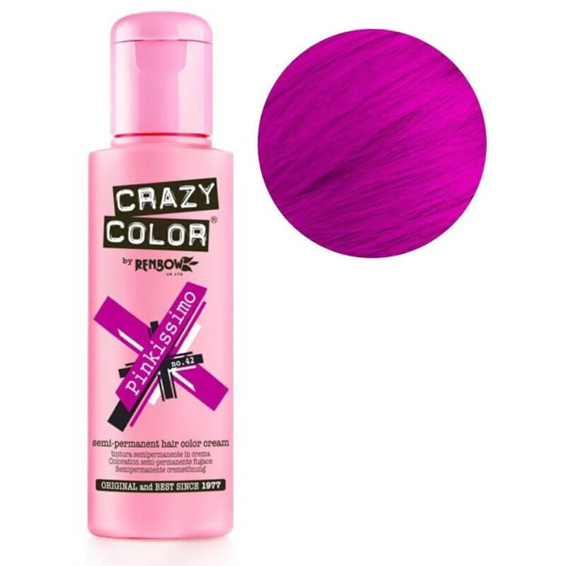 Semi-permanente haarkleuring Pinkissimo CRAZY COLOR 100ML.