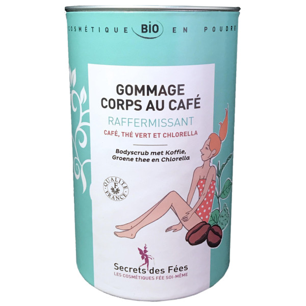 Exfoliante corporal de café reafirmante orgánica SECRETS DES FEES 200g.