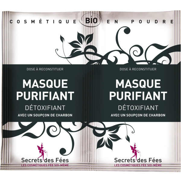 SECRETS DES FEES mascarilla purificante desintoxicante de carbón orgánico 2x9g SECRETS DES FEES mascarilla purificante desintoxicante de carbón orgánico 2x9g