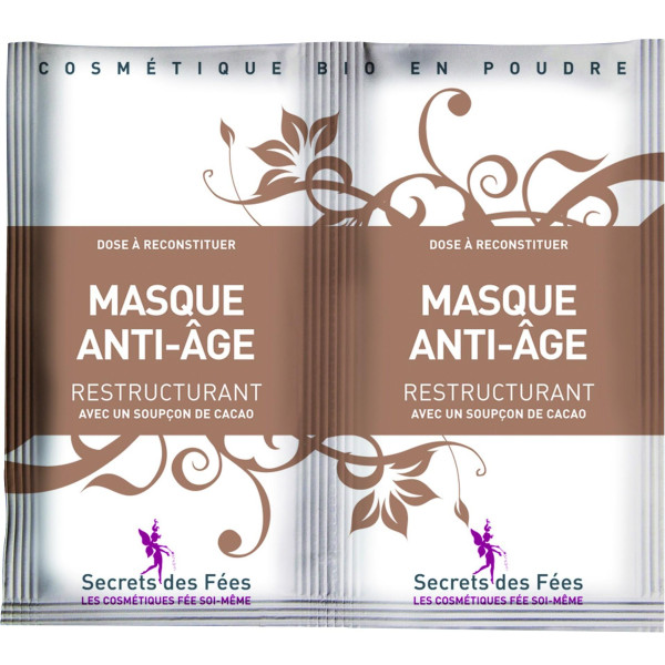 Masque anti-age restructurant bio Secrets des Fées 2x4,5g Masque anti-age restructurant bio Secrets des Fées 2x4,5g