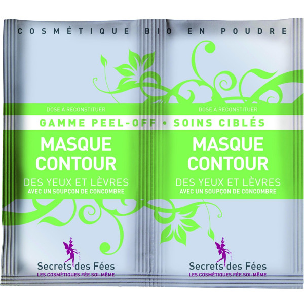 Masque peel-off contour des yeux et lèvres bio Secrets des Fées 2x8g Masque peel-off contour des yeux et lèvres bio Secrets des Fées 2x8g