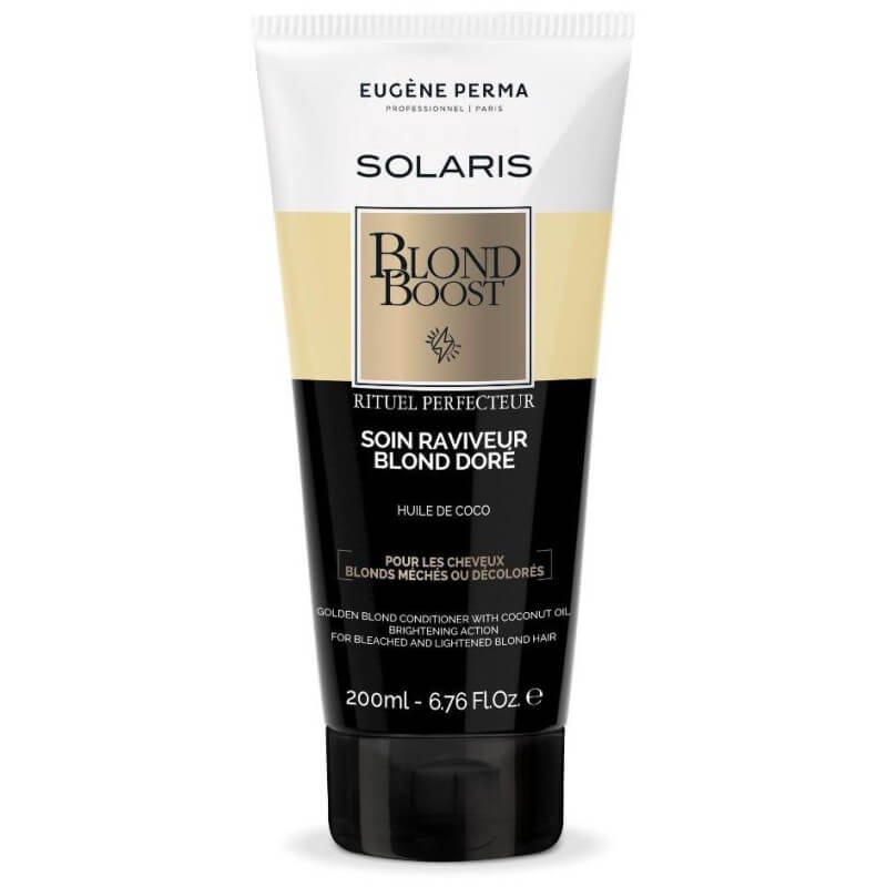 Herstellende verzorging voor warme blonde highlights, Solaris Blond Boost van EUGENE PERMA, 200 ml.