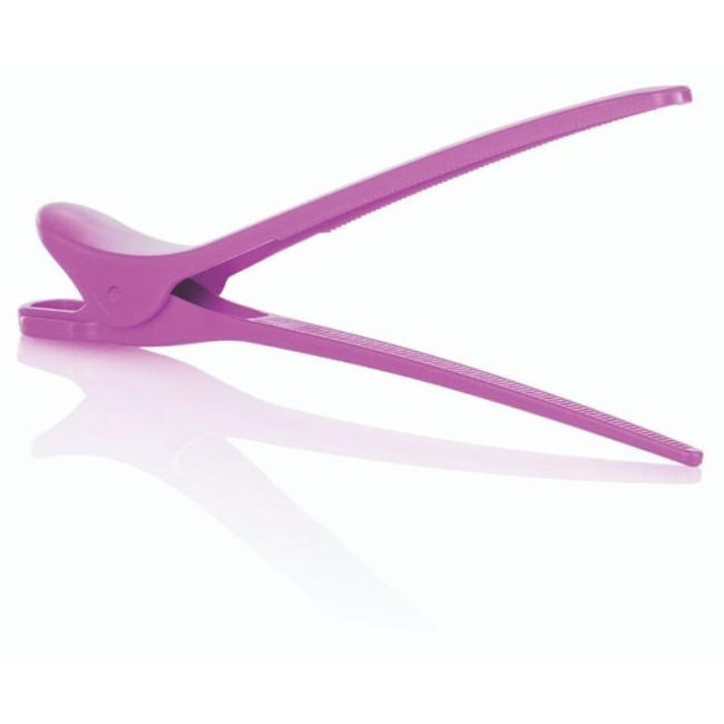 Pinces clips maxi en plastique violettes x6