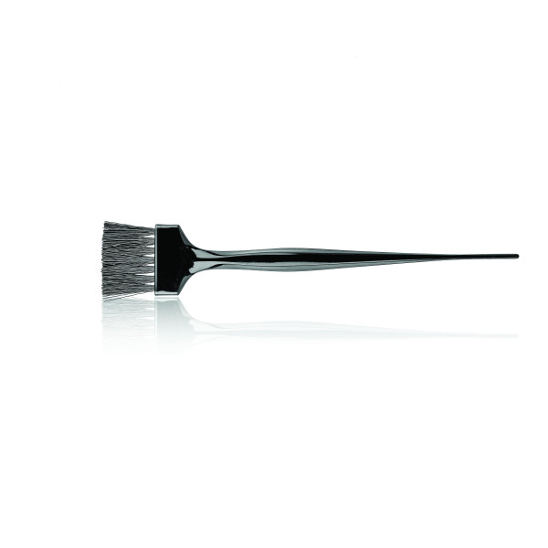 Small brush with soft curved nylon bristles