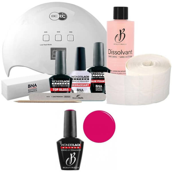 Pack Beauty Nails + Lampe 48 watts Wonderlak extrême Beauty Nails Rock That red WLE001