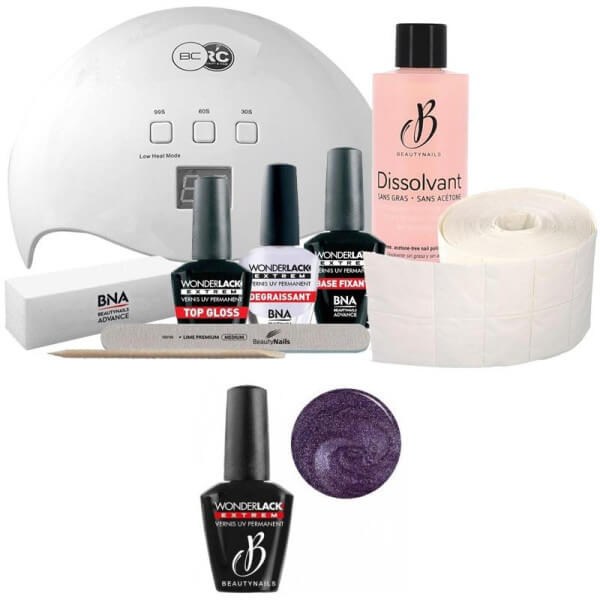 Confezione Beauty Nails + 48 watt lampada Wonderlak extreme Beautynails TWILIGHT MOON WLE005