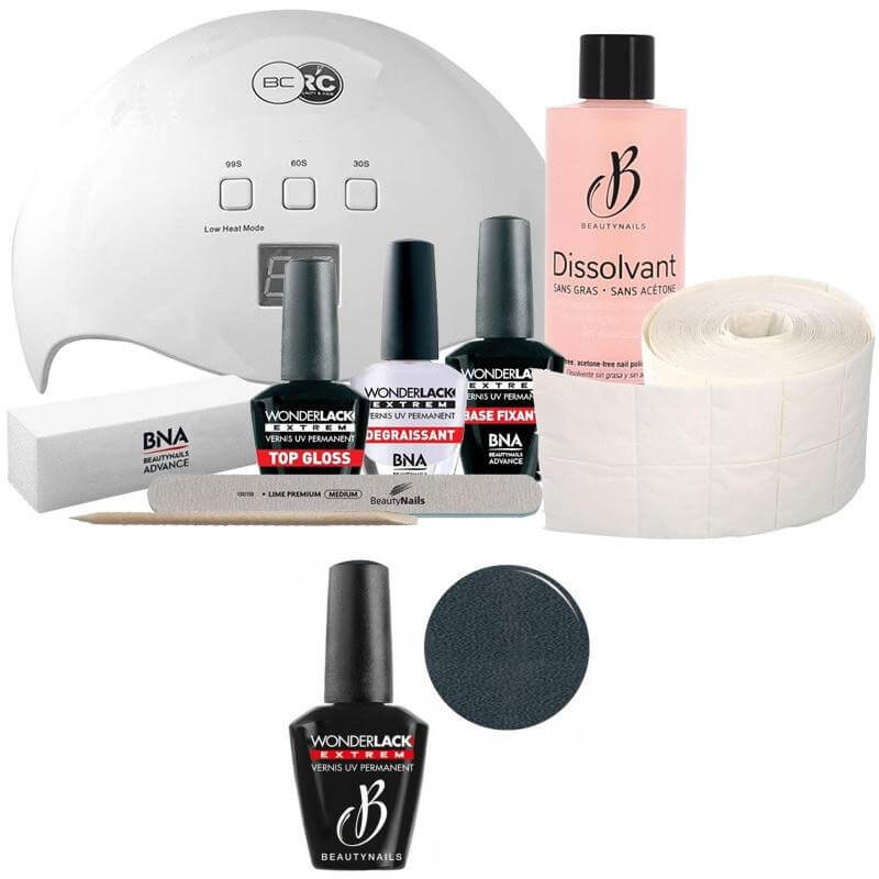 Pack Beauty Nails + Lampe 48 watts Wonderlak extrême Beautynails CHARCOAL WLE029