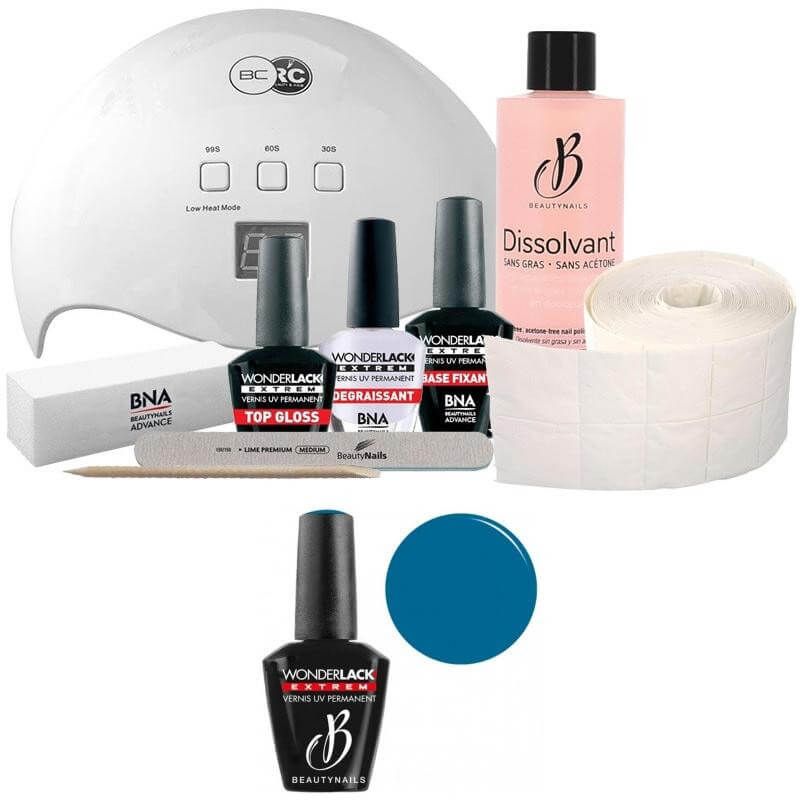 Confezione Beauty Nails + 48 watt lampada Wonderlak extreme Beautynails DEEP SEA WLE057