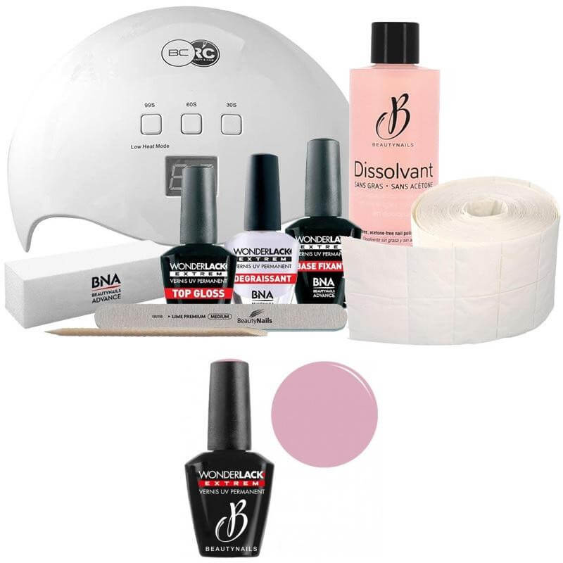 Pack Beauty Nails + lámpara de 48 vatios Wonderlak extreme Beautynails SWEET PINK WLE061