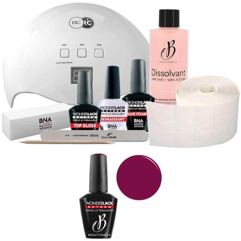 Pack Beauty Nails + lámpara de 48 vatios Wonderlak extreme Beautynails PASSION RED WLE080