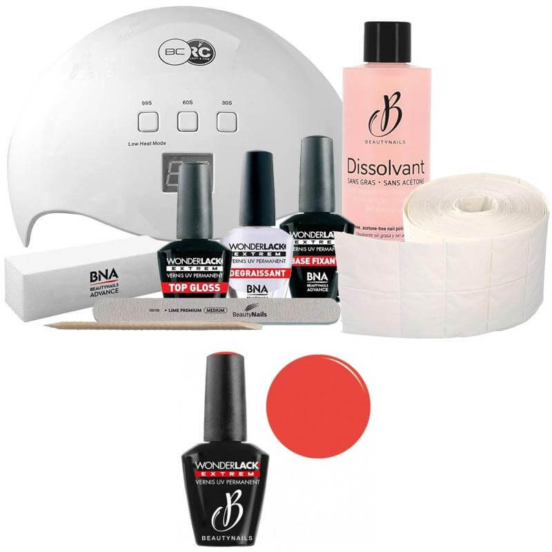 Pack Beauty Nails + Lampe 48 watts Wonderlak extrême Beautynails COCCI ORANGE WLE085