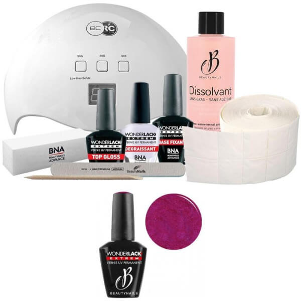 Beauty Nails + 48 watt Wonderlack Extreme BNA Spring Blossom Princess Fushia 143 Pack Beauty Nails + 48 watt Wonderlack Extreme BNA Spring Blossom Princess Fushia 143 Pack