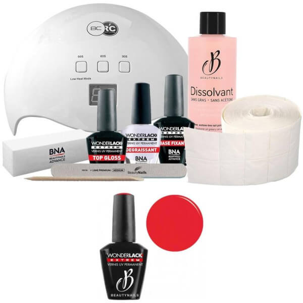 Paquete Beauty Nails + Lámpara de 48 vatios Wonderlak Extreme Beautynails Coral WLE150