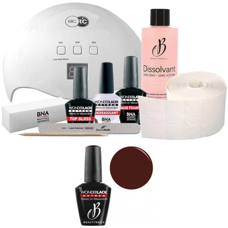 Pack Beauty Nails + 48 watt lamp Wonderlack Extreme Beautynails WLE162 - Savage