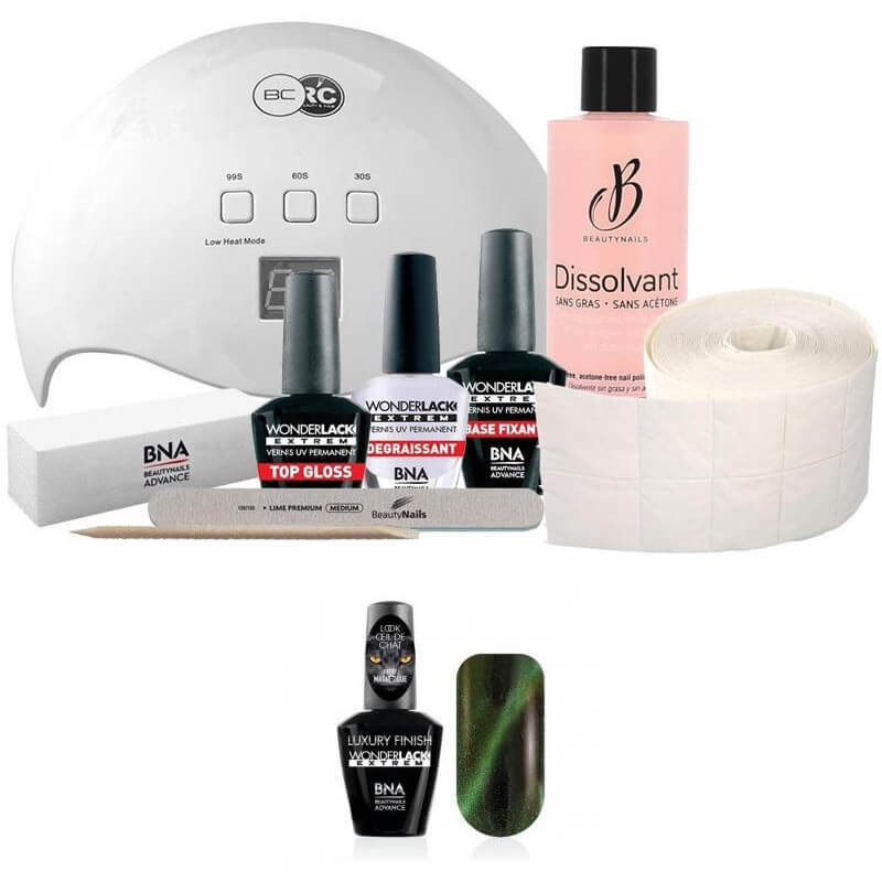 Pack Beauty Nails + Lampe 48 watts Wonderlack Oeil de Chat Bengal 