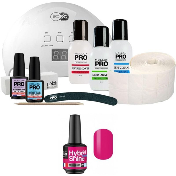 Pack Mollon + Lampada 48 watt Mini vernice semi-permanente ibrida Shine Mollon Pro 8ml Amaranto 2/16 Pack Mollon + Lampada 48 watt Mini vernice semi-permanente ibrida Shine Mollon Pro 8ml Amaranto 2/16
