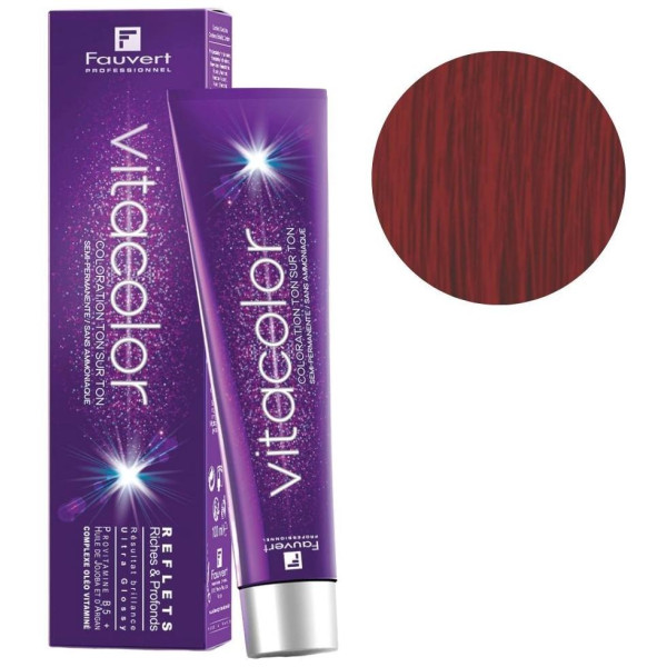 Coloration sans ammoniaque Vitacolor n°6/66 blond foncé rouge profond Fauvert 100ML Coloration sans ammoniaque Vitacolor n°6/66 blond foncé rouge profond Fauvert 100ML