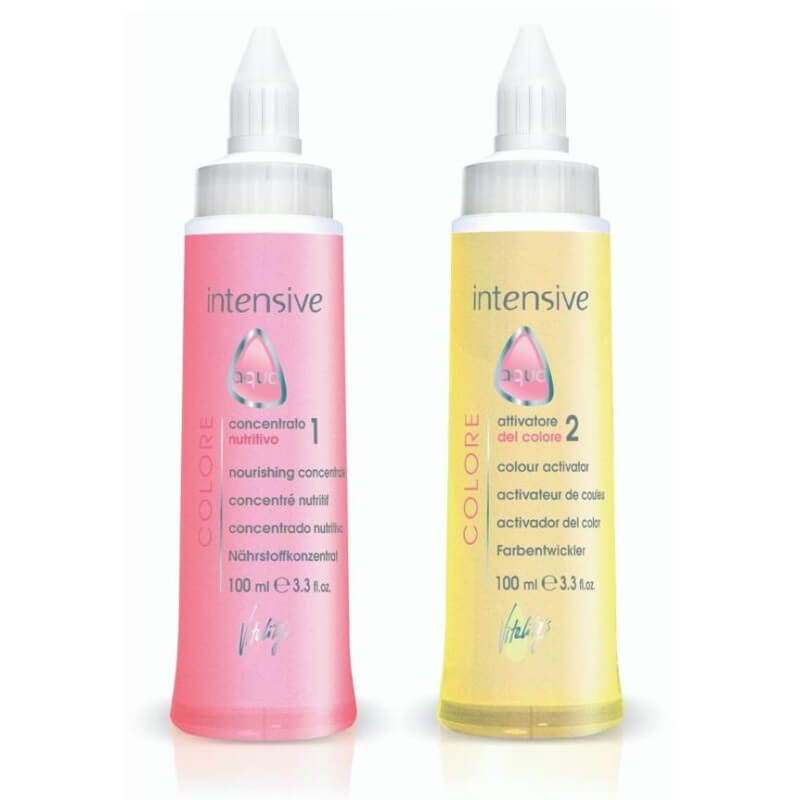Tratamento de Queratina pós-coloração Cor Aqua 100ML+100ML