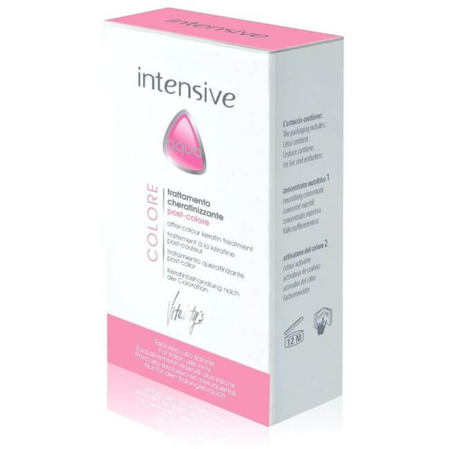 Tratamento de Queratina pós-coloração Cor Aqua 100ML+100ML