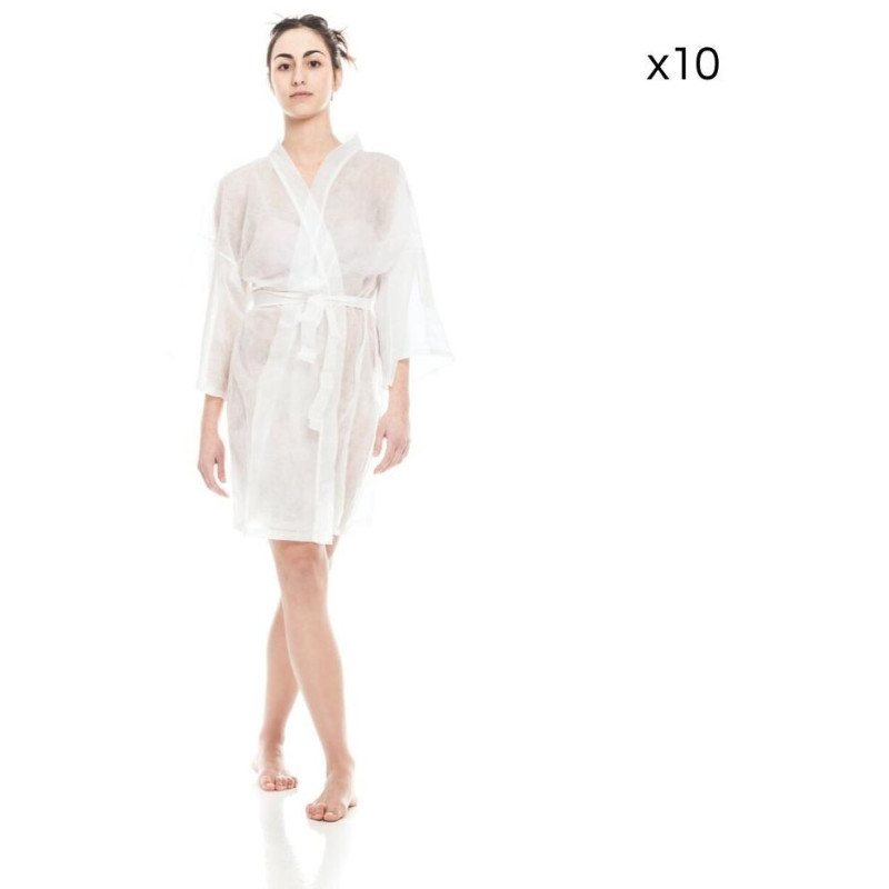 Kimono de tela blanca x10