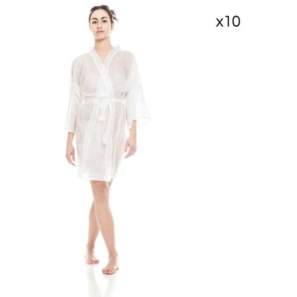 Kimono aus weißem Stoff x10.