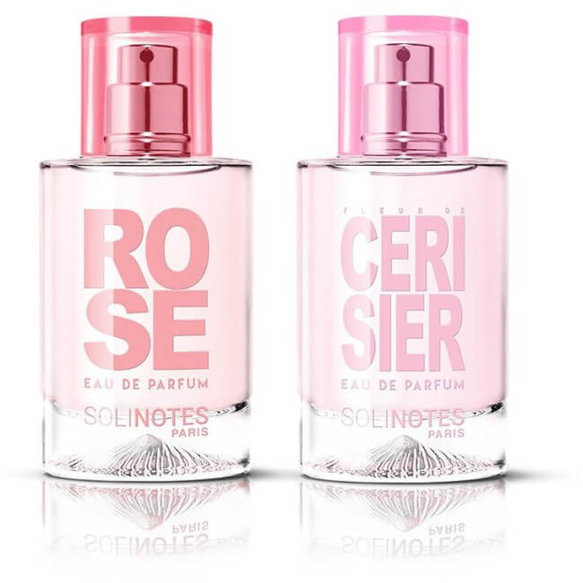 Mix van zachtheid: 50 ml eau de parfum Roos en 50 ml eau de parfum Kersenbloesem