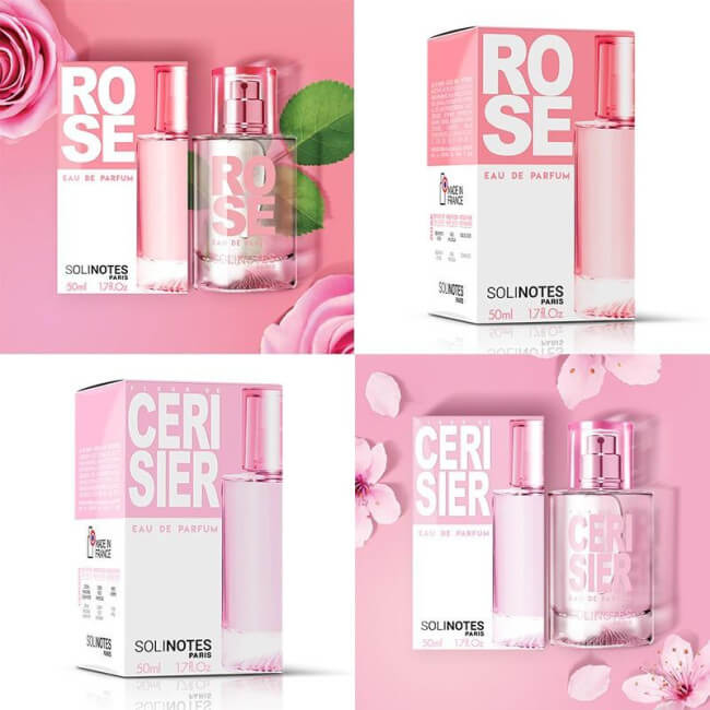 Mix van zachtheid: 50 ml eau de parfum Roos en 50 ml eau de parfum Kersenbloesem