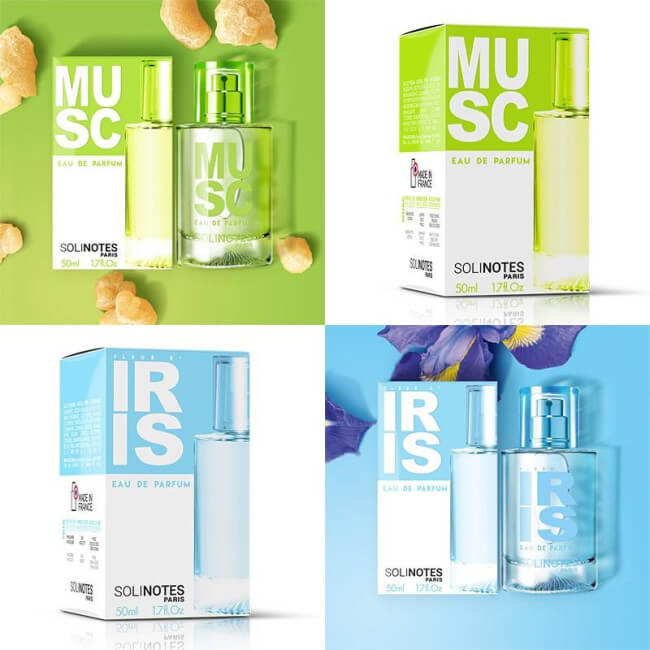 Mix Chic: eau de parfum Musc 50 ml en eau de parfum Iris 50 ml.