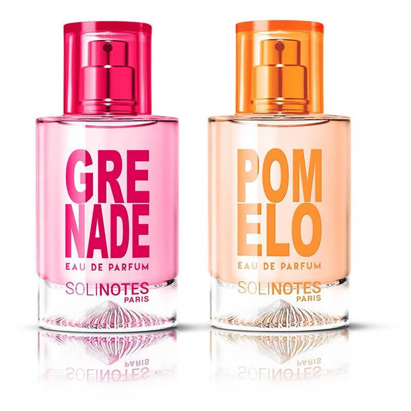 Mistura Cativante: água de perfume de Romã 50ml e água de perfume de Toranja 50ml