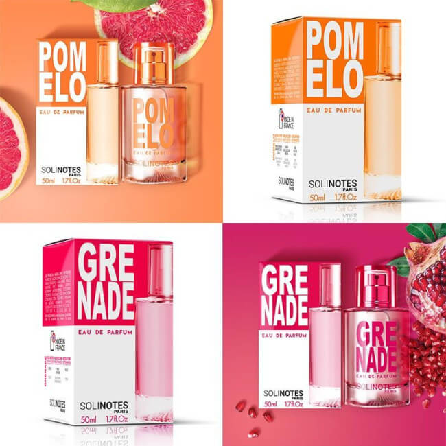 Mistura Cativante: água de perfume de Romã 50ml e água de perfume de Toranja 50ml