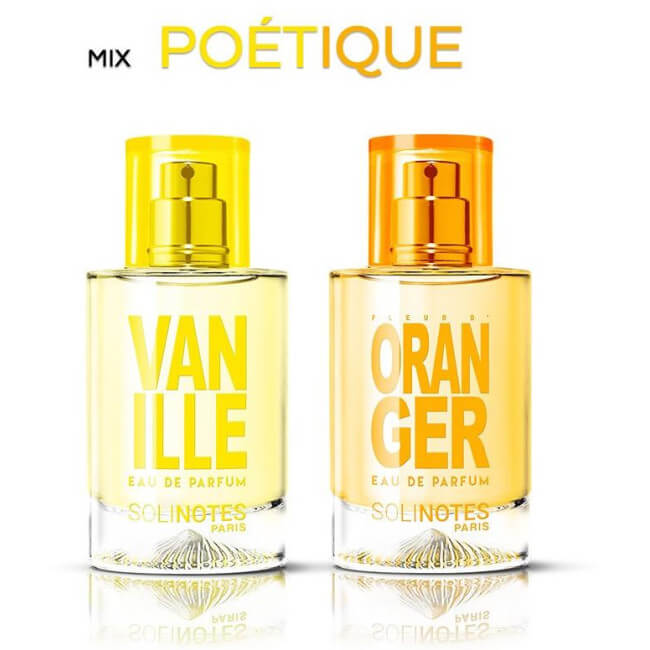 Mix Poétique : eau de parfum Fleur d'Oranger 50ml et eau de parfum Vanille 50ml