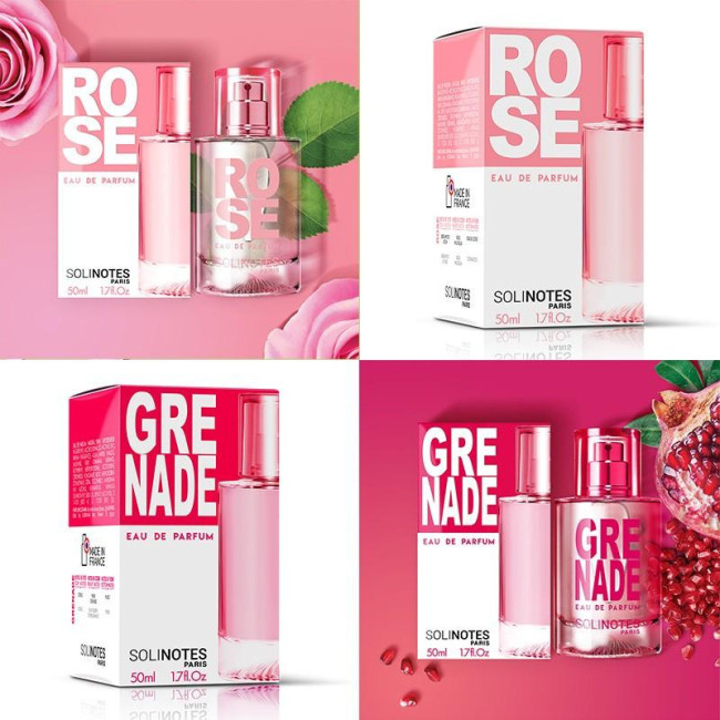 Mix Divin : eau de parfum Grenade 50ml et eau de parfum Rose 50ml