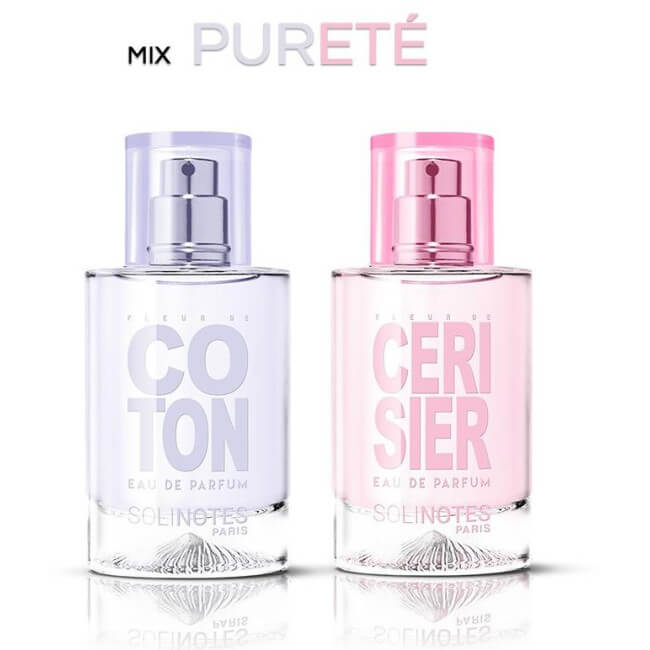 Mix Pureté : eau de parfum Fleur de Coton 50ml et eau de parfum Cerisier 50ml