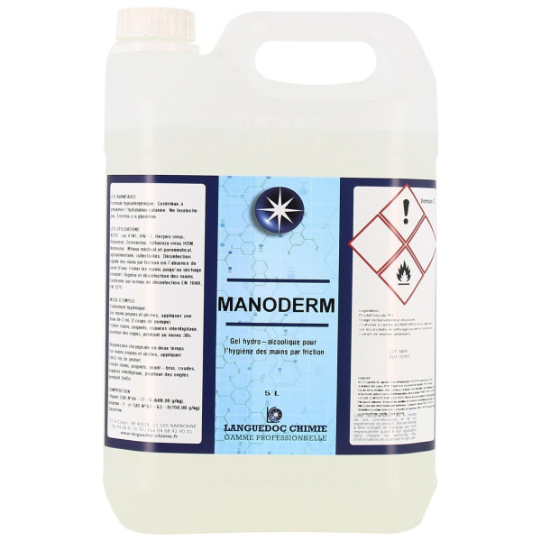 Gel hydroalcoolique Manoderm 5L Gel hydroalcoolique Manoderm 5L