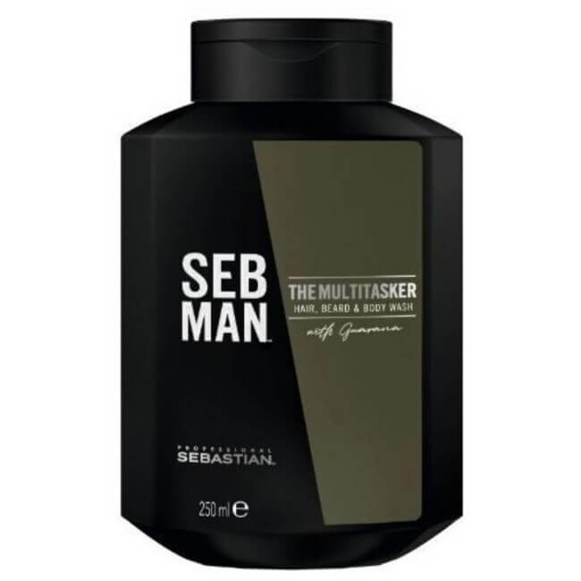 Gel limpiador para el cuerpo, cabello y barba El multitarea Sebman 250ML