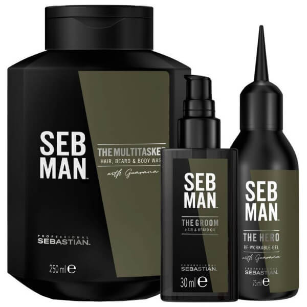 Gel de limpeza para corpo, cabelo e barba The Multi-Tasker SEBMAN 250ML Gel de limpeza para corpo, cabelo e barba The Multi-Tasker SEBMAN 250ML