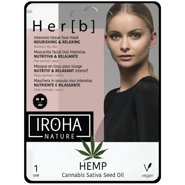 Her [b] Fabric face mask for normal to dry skin nutrition & relaxation Iroha