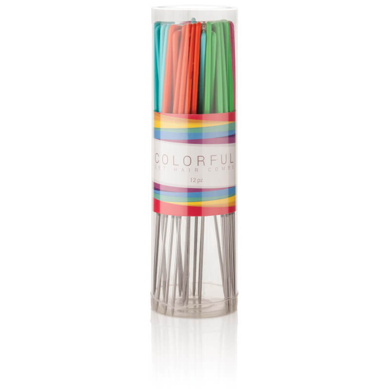 Conjunto de pentes de cauda de ferro ABS coloridos.
