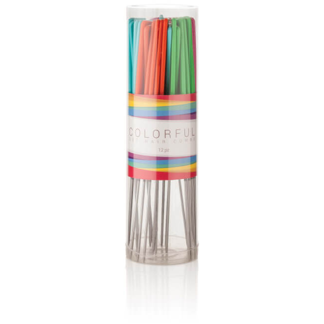 Conjunto de pentes de cauda de ferro ABS coloridos.