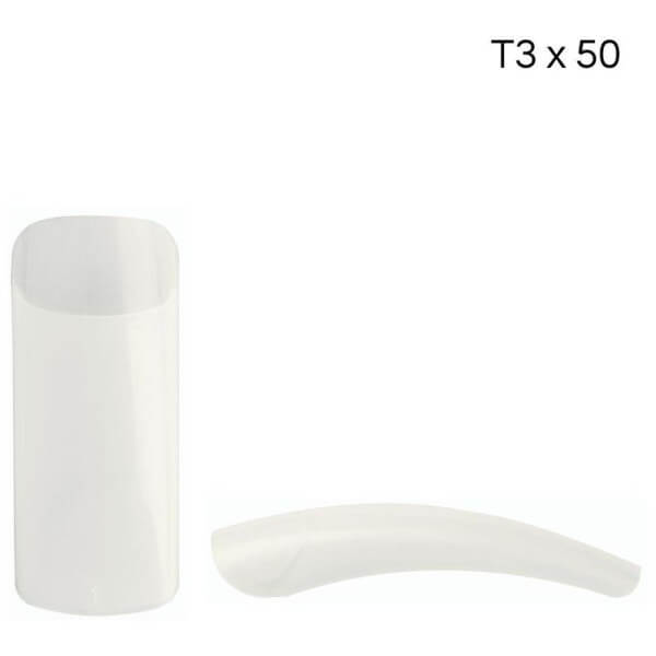 Natural square tips with long band T3 x50 pcs