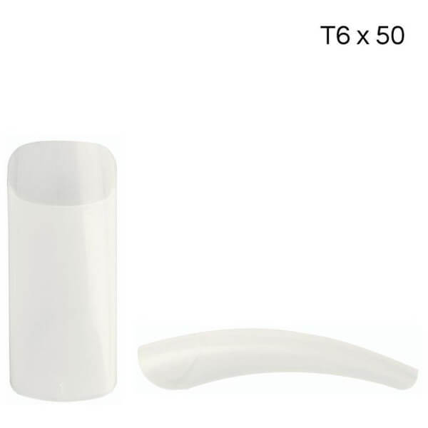 Tips naturels carrés à bande longue T6 x50 pcs