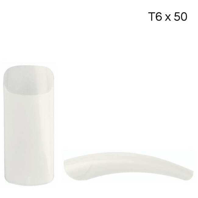 Natural square tips with long band T6 x50 pcs