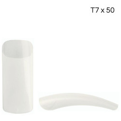 Natuurlijke vierkante lange bandtips T7 x50 stuks.