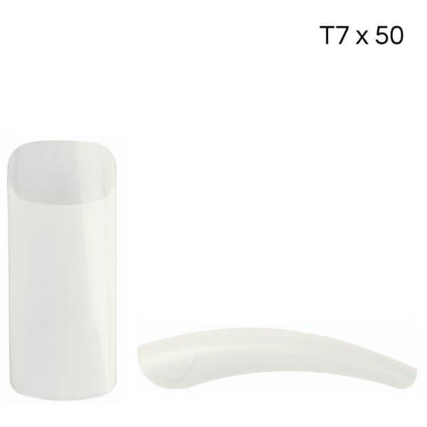 Natuurlijke vierkante lange bandtips T7 x50 stuks. Natuurlijke vierkante lange bandtips T7 x50 stuks.
