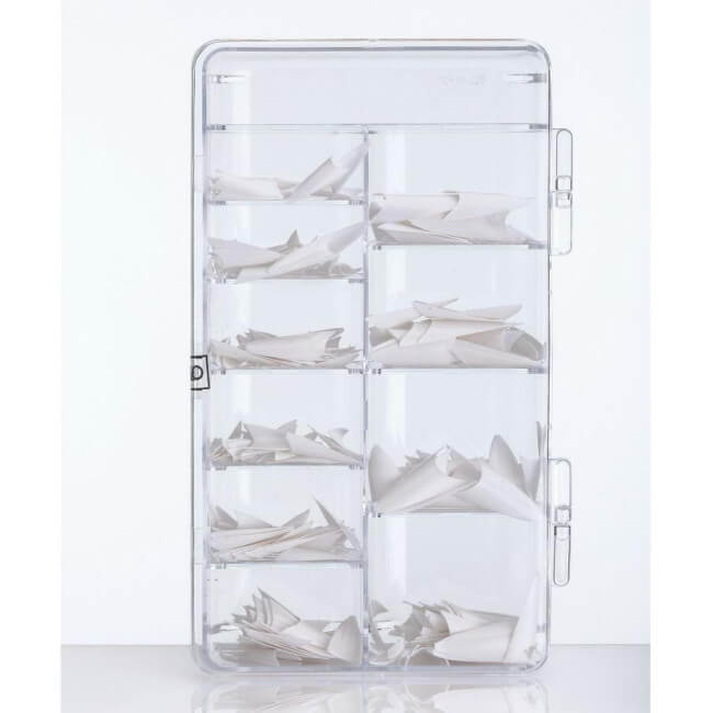 Tips naturels carrés à bande longue 10 tailles 25 pcs/taille