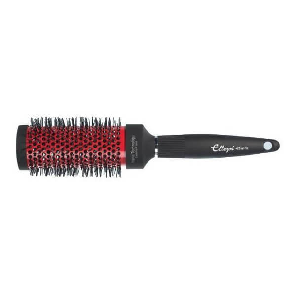 Escova redonda de cerâmica vermelha de 43mm. Escova redonda de cerâmica vermelha de 43mm.